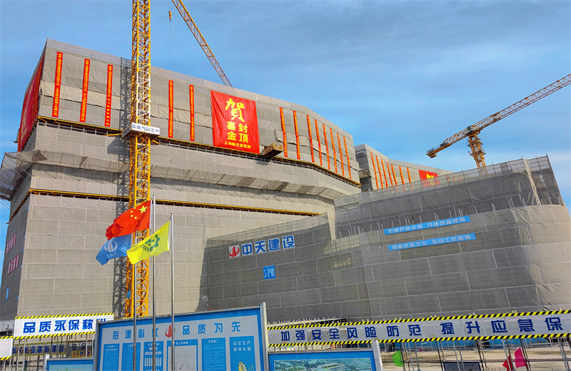 2024年10月30日，东升国际三建上海新华泰医院项目主体封顶。